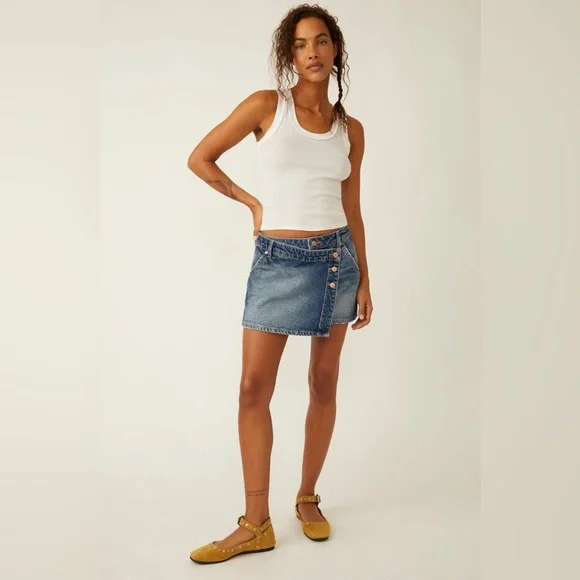 FREE PEOPLE We The Free Wynne Denim Skirt - Picture 3 of 16